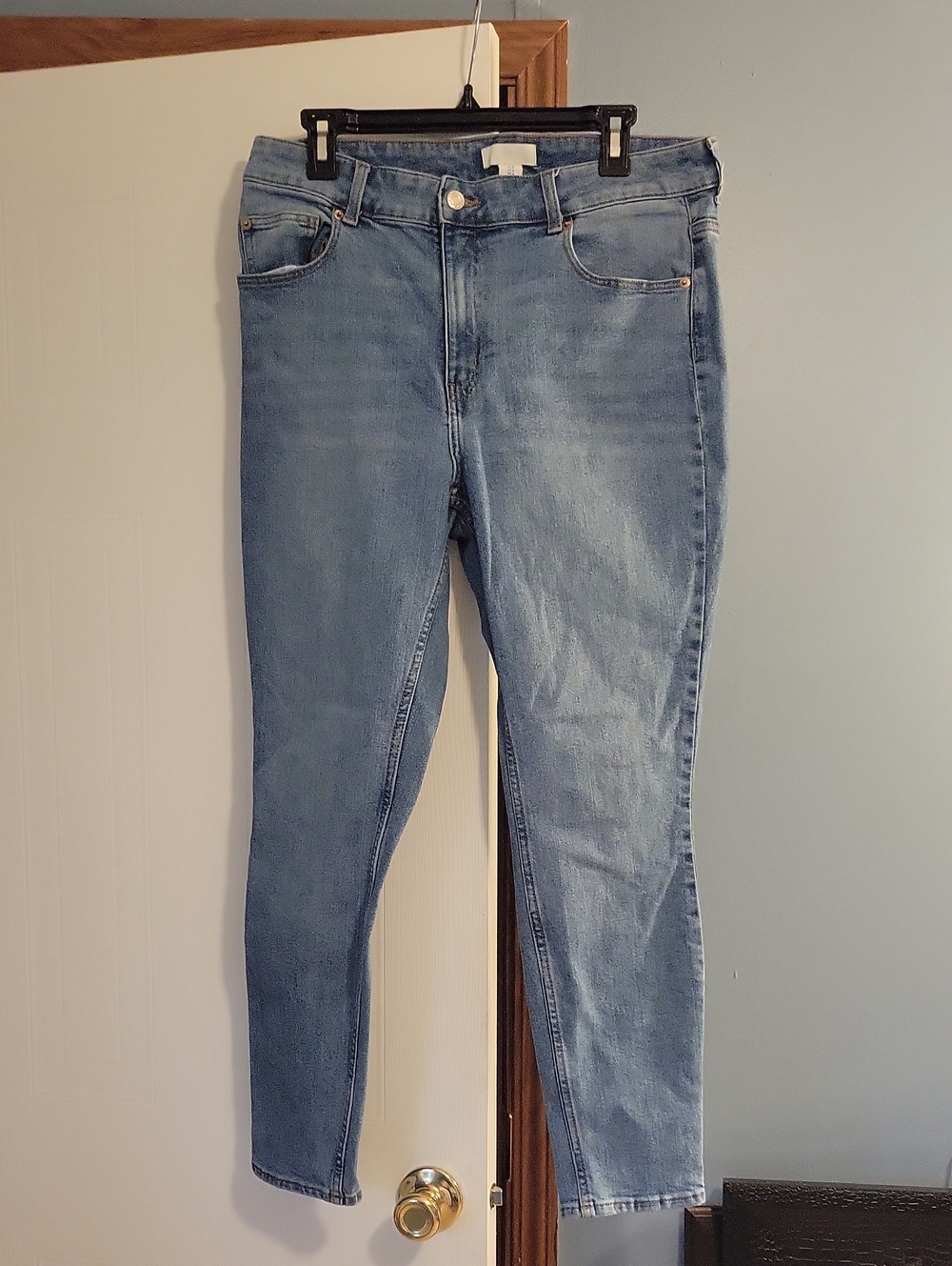 H&M Light Blue Womens Slim High-Rise Jeans Size 16